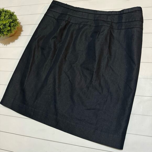 Worthington Dark Wash Denim Jean Zipper Detail Pencil Skirt Women’s Size 14 - Picture 3 of 5